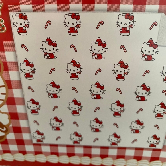 Hello Kitty Full/ Queen Candy Cane Christmas Holiday Sherpa Throw Blanket - Picture 2 of 3